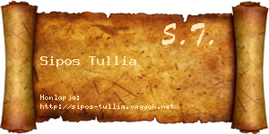 Sipos Tullia névjegykártya